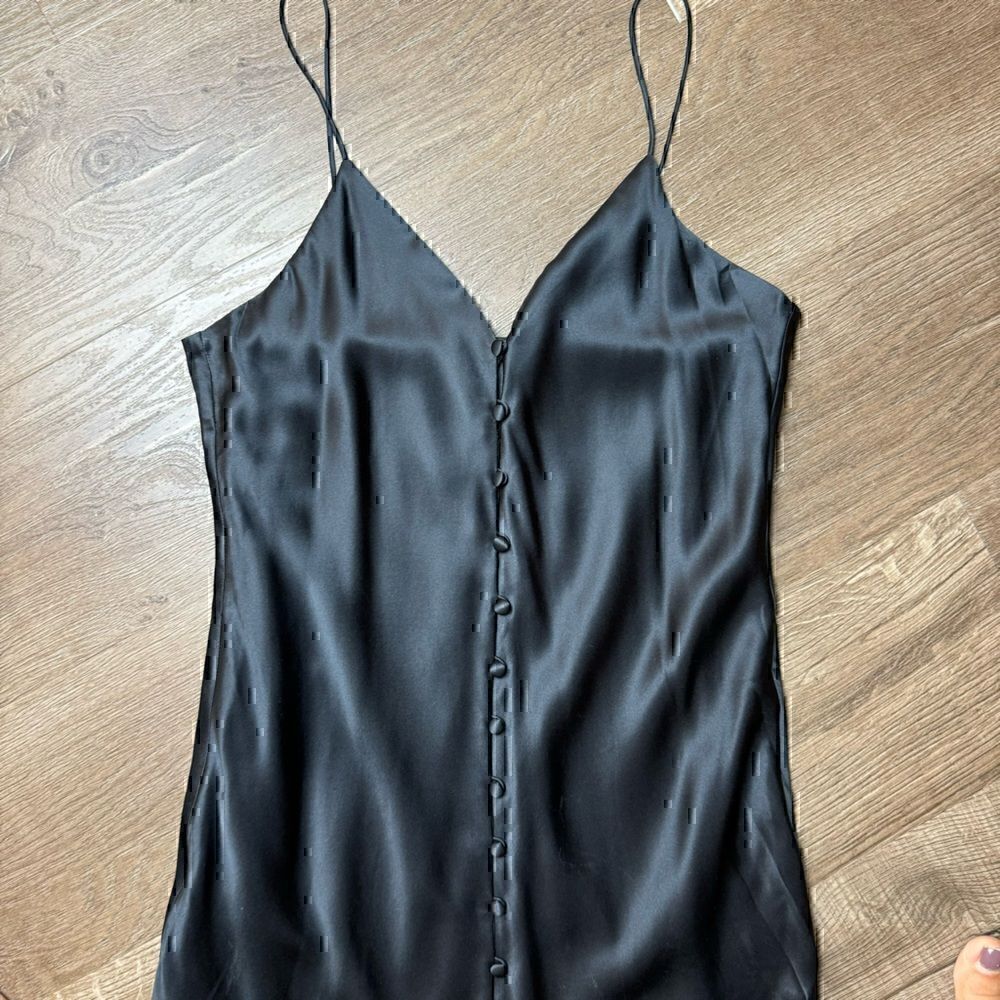 Cami NYC Black Silk Midi Slip Dress - Picture 4 of 14